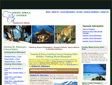 Tablet Screenshot of amaniafricasafaris.com